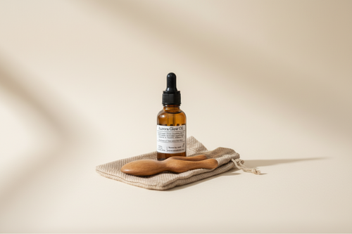 Aurora Glow Oil banner med originalbilde