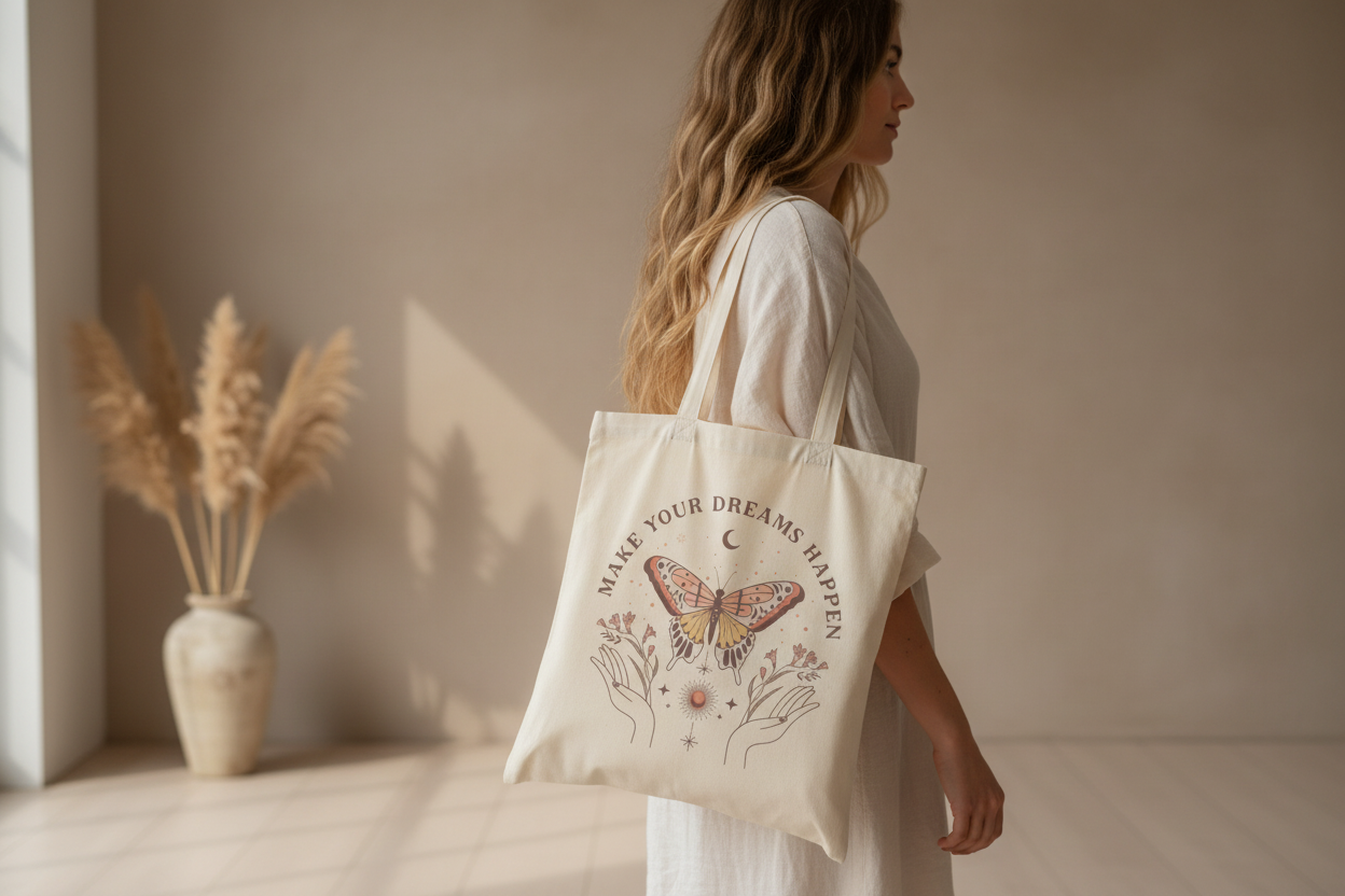 Handlenettet båret over skulder