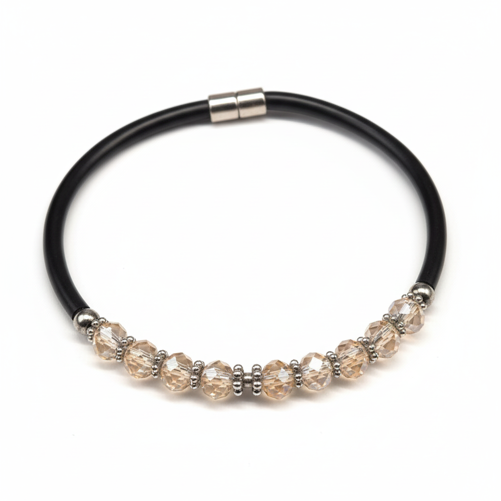 Armbånd med rosa stener